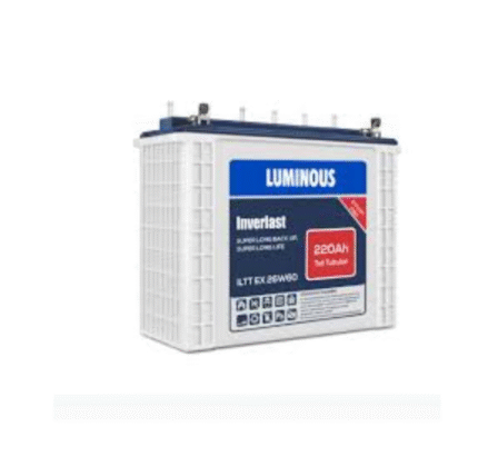 Luminous 12v/220AH Tubular Inverter Battery with 18 months warranty (INVERLAST)